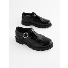 Next Black Patent Leather T-Bar School Shoes