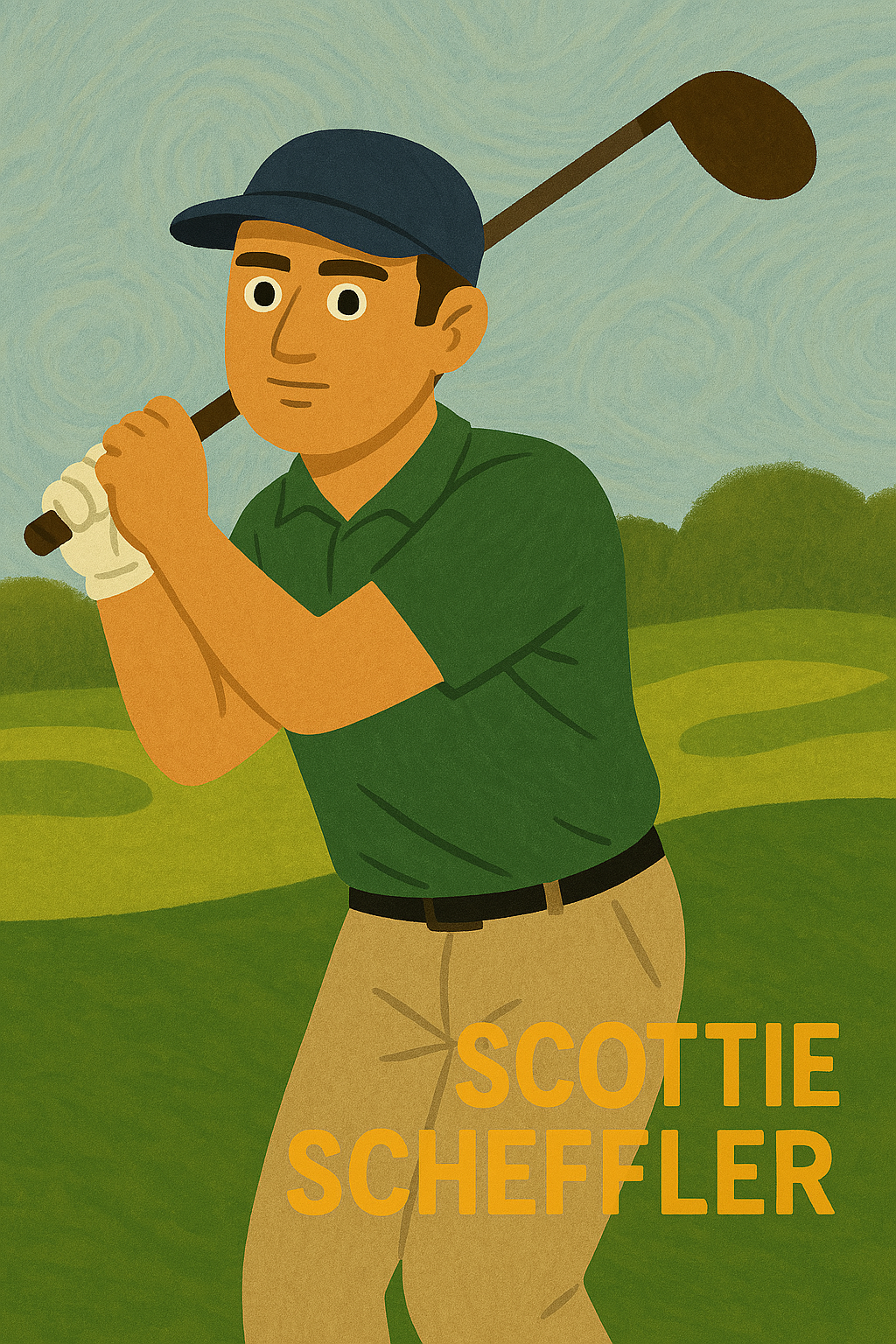Scotty Scheffler Poster - Canvas / 50x70 cm