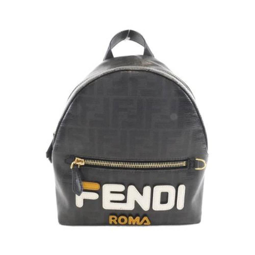 Fendi Vintage Pre-owned Canvas Rygsæk - Vintage - Dame - Sort - ONE SIZE - Uld