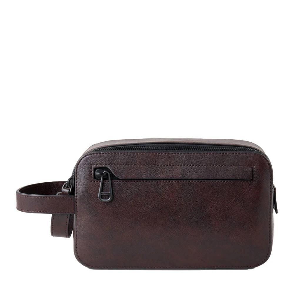 Mulberry Double Zip Wash Case - Tasker - Herre - Brun - ONE SIZE - Læder