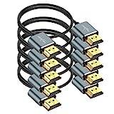Twozoh Slim 4K HDMI Cable 1M 5 Pack, Ultra-Thin and Flexible Thin HDMI to HDMI 2.0 Cord Supports 4K/60HZ 18gbps Laptop, Screen, PS5, PS4, Xbox One, Fire TV