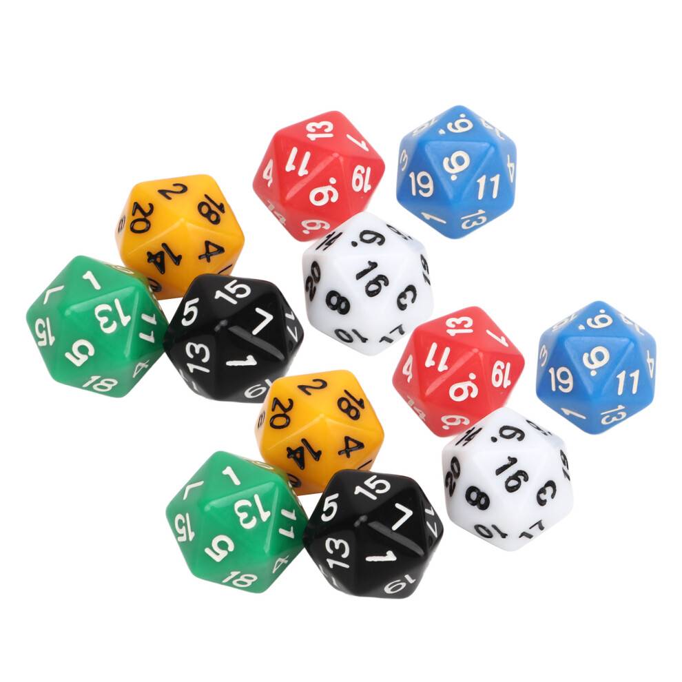 Alsidige polyedriske terninger, Dungeons and Dragons-terninger: Løft din spiloplevelse med vores 20-sidede akryl-gamingterninger,