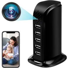 ZGSZ WiFi, dold kamera, 5 USB-portar, WiFi-laddare, 1080P HD-spionkamera, 2,4/5 GHz Mini Spy Dold Kamera med rörelsedetektering och loopinspelning
