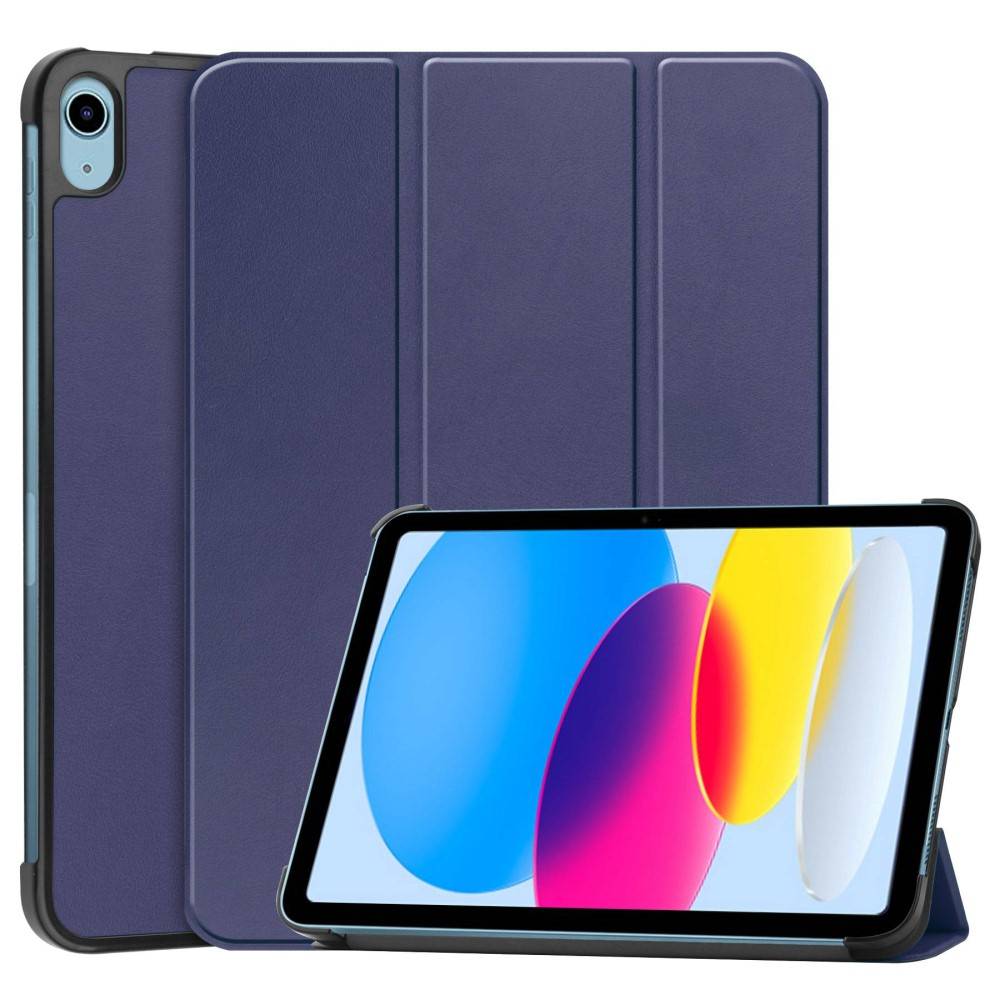 iPad 11 A16 (2025) / iPad 10.9 (2022) - Tri-Fold læder cover - Wake up/sleep funktion - Blå