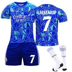 22/23 Real Madrid Goalkeeper Edition Fotbollströja Set HAZARD 7 L