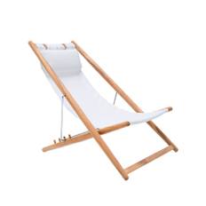 Skargaarden H55 vilstol teak Agora Nautic white - Vit