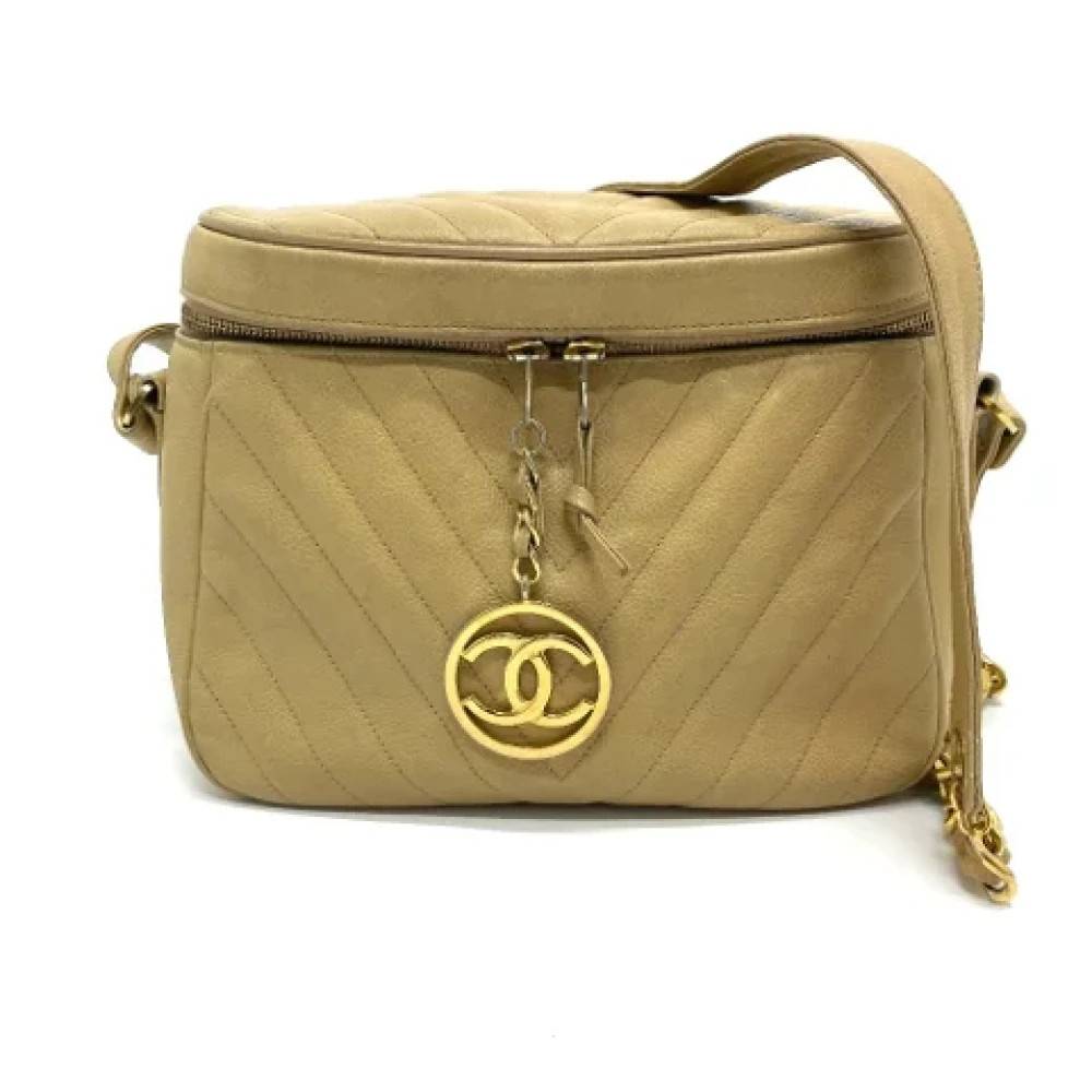 Chanel Vintage Pre-owned Laeder chanel-tasker - Vintage - Dame - Beige - ONE SIZE - Uld