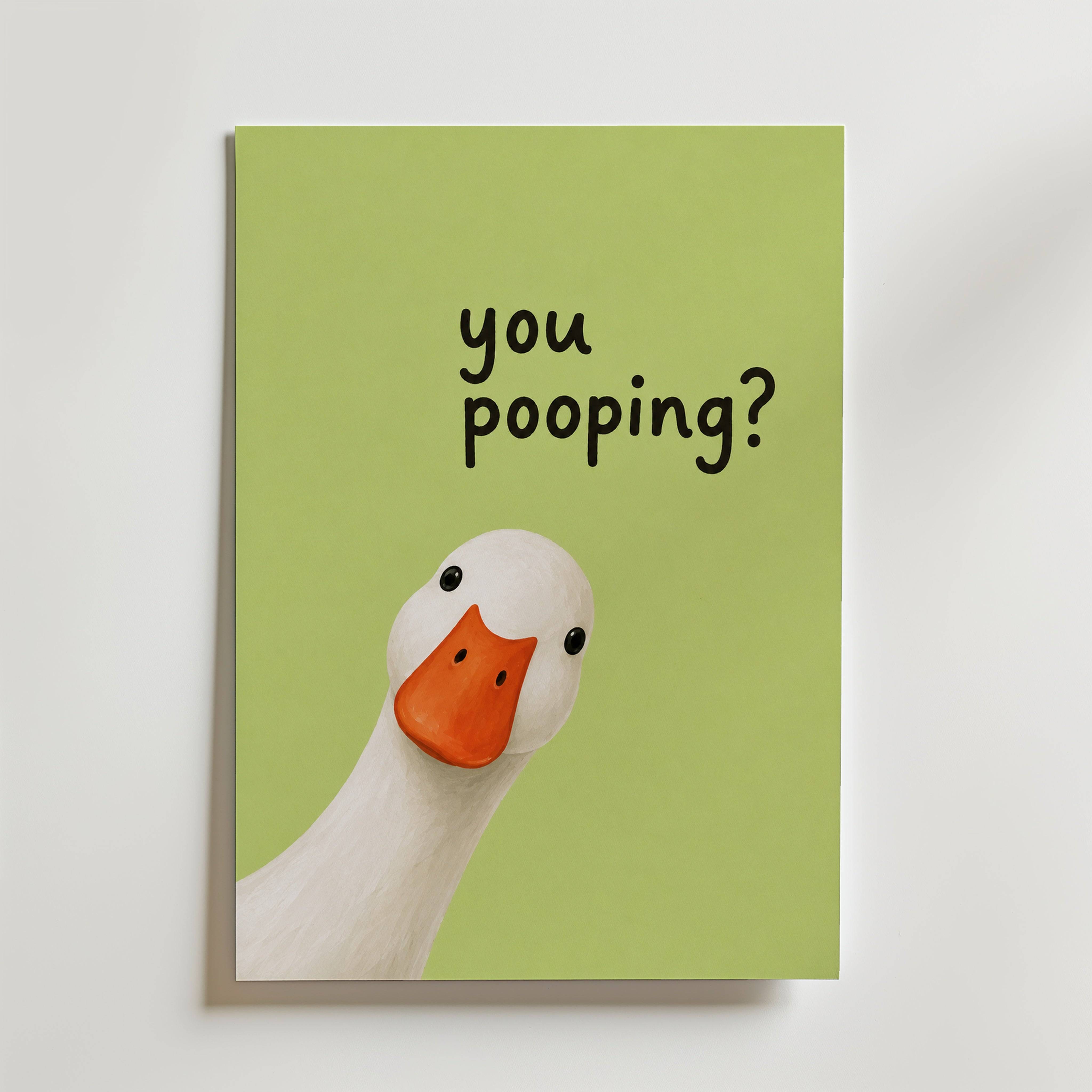 You Pooping Poster - Premium Canvas 100x140 cm Utan passepartout