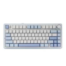 EPOMAKER x Aula F75 Gasket Mechanische Tastatur, 75% Hot swap-fühige Gaming-Tastatur mit Fünf-Schicht-Polsterung&Knopf, Bluetooth/Wireless/USB-C, RGB (Sea Salt Blue, Graywood V3 Switch)