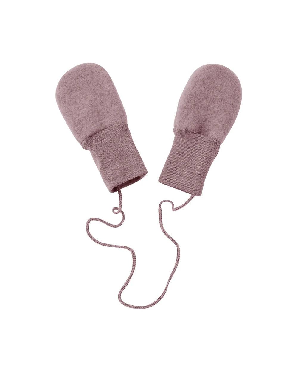 Babyvantar ullfleece – 100% ekologisk merinoull – Rosewood