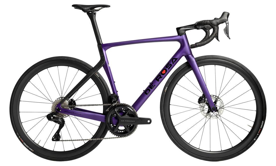 De Rosa Settanta 70 Dura Ace Di2 12s | Fulcrum Speed 42 | Vision Metron 5D - Purple 70 / Size 56.5 / BR 58.9 (193-200 cm)