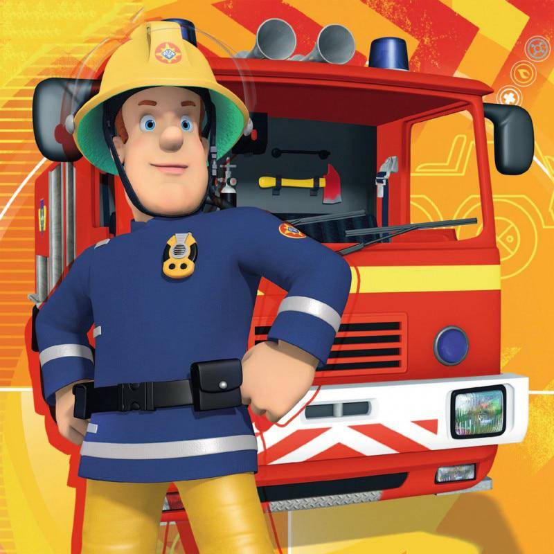 5D DIY Diamantmålning Cartoon fireman diamant Broderi Korsstygn present Heminredning Väggdekaler 50X50CM