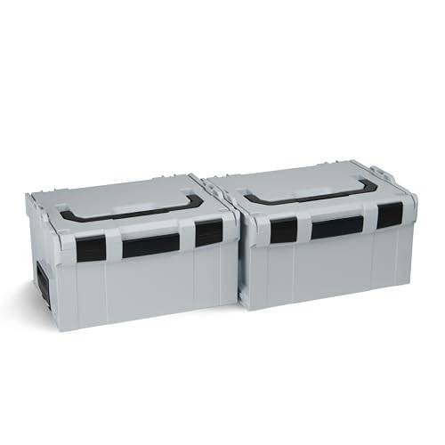 Verktygslåda tom | 2 x Bosch Sortimo L-BOXX storlek 3 grå | verktygslåda plast stor