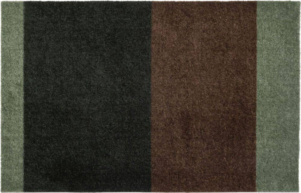 Tica Copenhagen Stripes Gulvmåtte 60x90 cm, Grøn/Brun