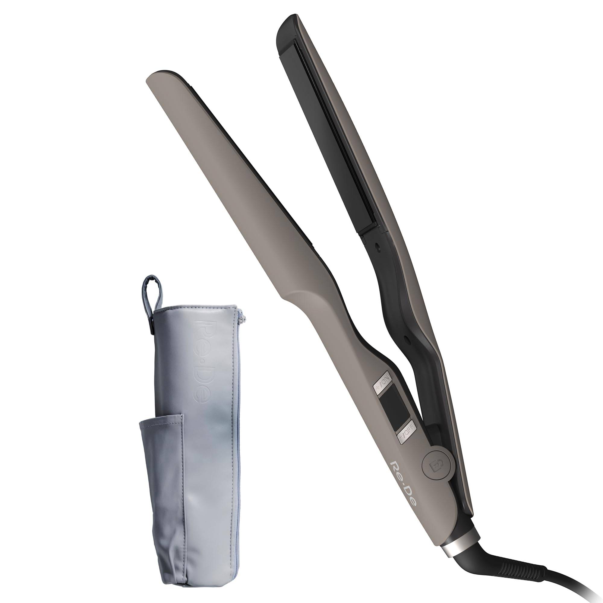 Hair Straight Smooth Hair Straightener Hair Straight Case Storage Re De HS01A-HG (Hygge Gray) + Re De (Heat-Resistant Pouch)