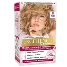 L'oreal colorazione triplo trattamento excellence n 8 biondo chiaro