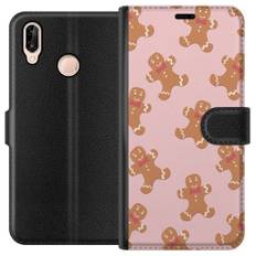 Huawei P20 lite Sort Tegnebogsetui Pepparkaksgubbe