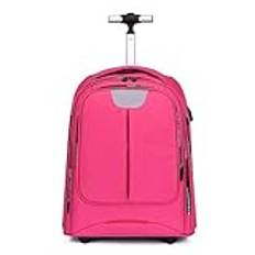 GOTYKE Resväska, rullande laptopväska med stora hjul, handbagage, bärbar datorväska, vattentålig snygg, lätt att klättra upp eller ner för trappor för studentresor och företag, 6, en storlek