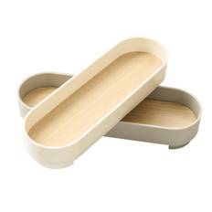 Narrow Arc Tray Simple Fashionable Versatile Decorative Home Oval Serving Storage Tray for Makeup