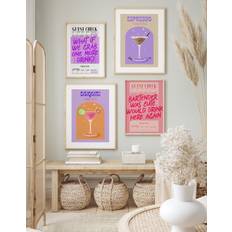 Plakat - Cocktailhumor / Sæt af 4