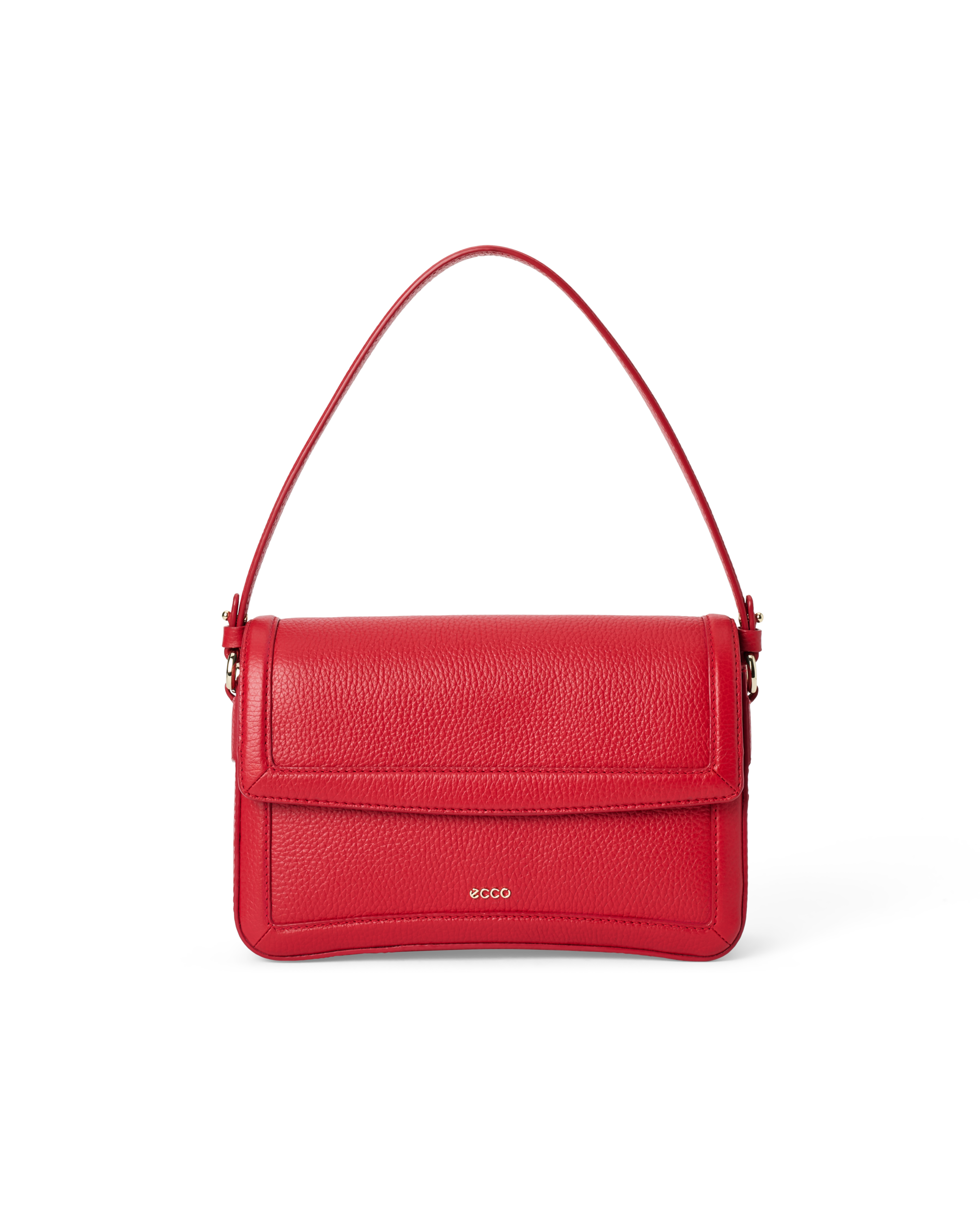 ECCO Pinch Bag - Crossbody lædertaske med opadbuet bund til damer - Rød