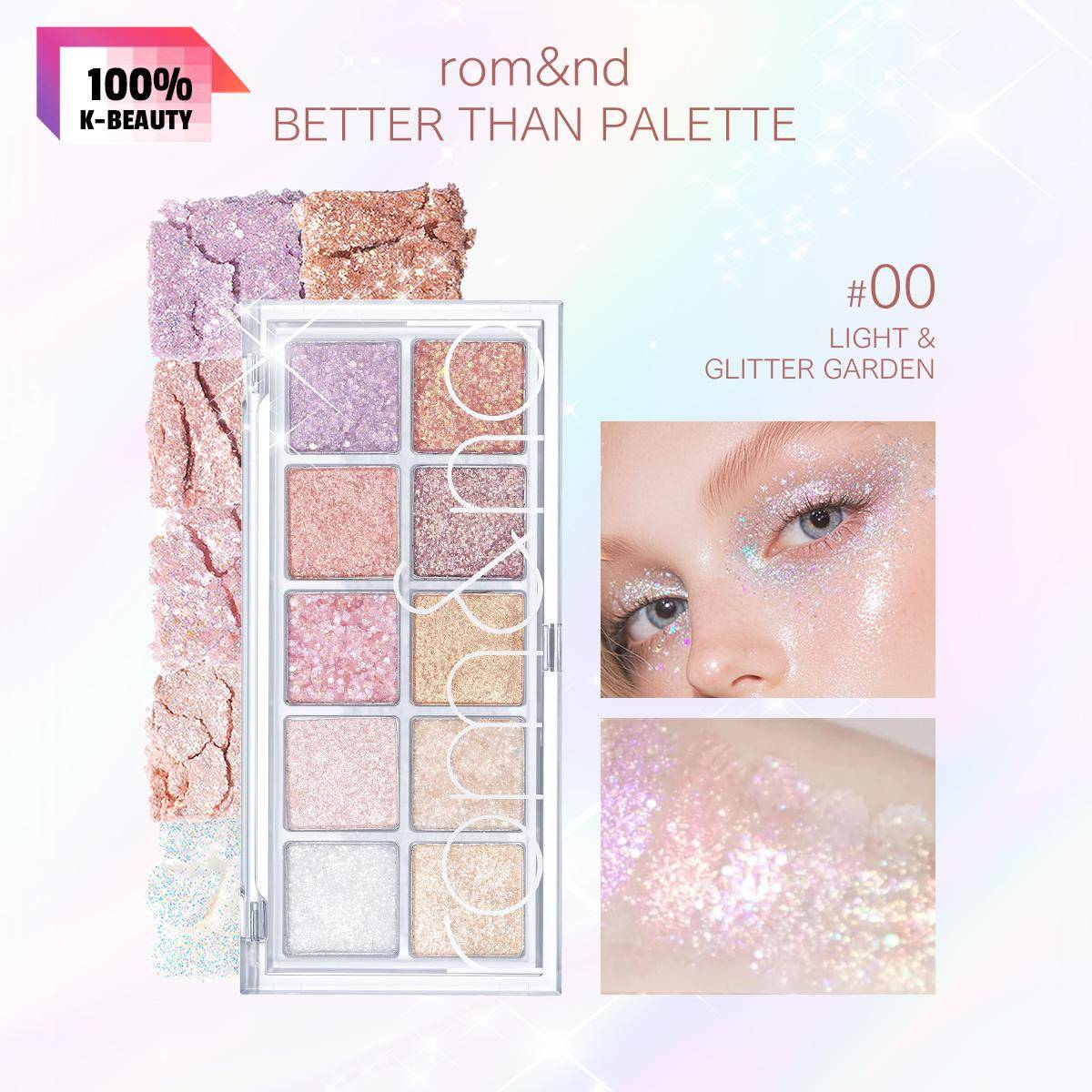 rom&nd BETTER THAN PALETTE 00-09/11-13, Trädgårdsinspirerad, Alla matchande nyanser, Nybörjarvänlig, Multifunktionell, K-Beauty, Koreansk Smink