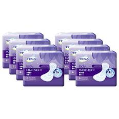 Tena Lady Maxi Night Hygiene Einlagen für mittlere Blasenschwäche geruchsneutralisierend und saugfähig für Nachts 8er Pack(8 x 6 Stück)