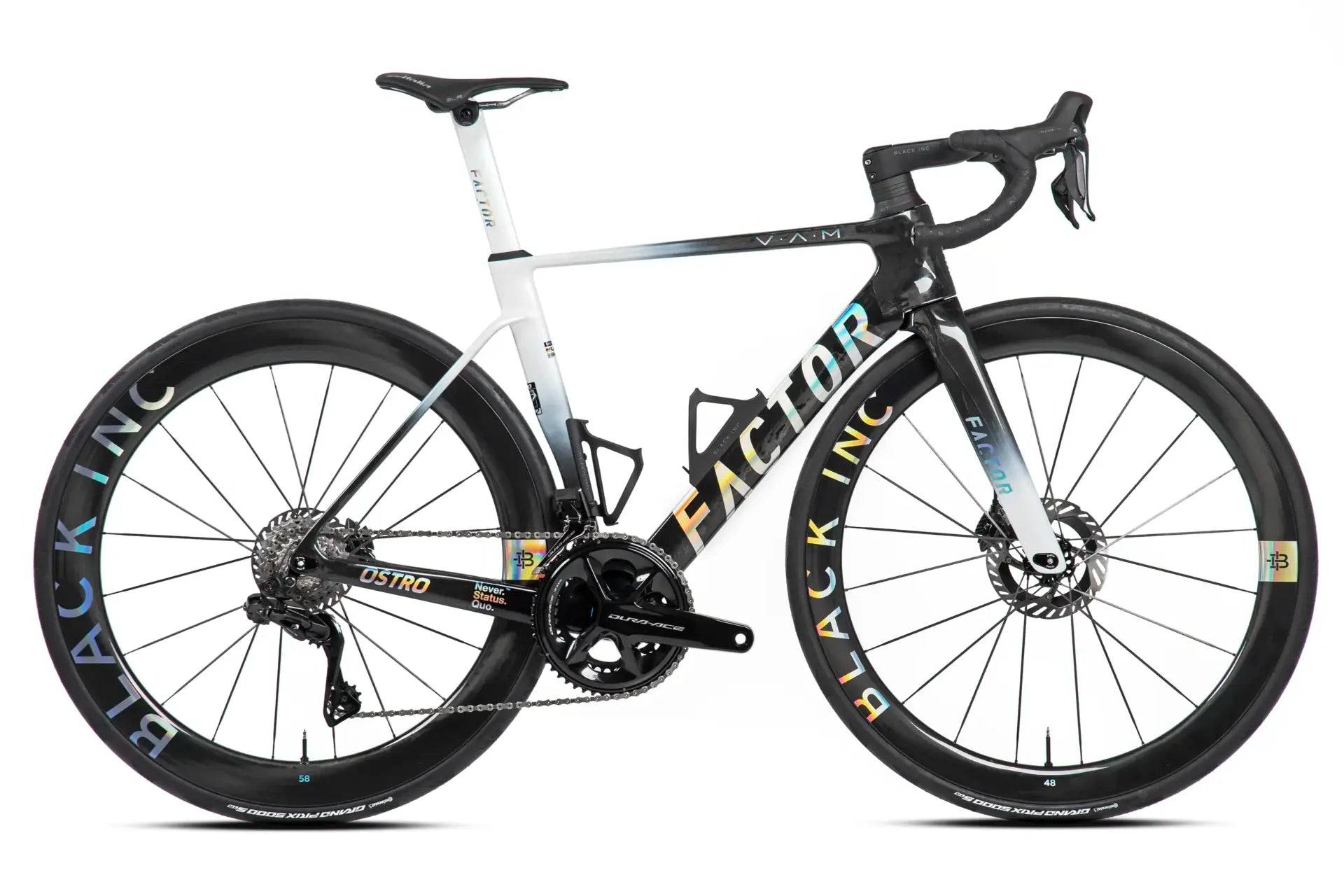 Factor Ostro VAM 2024 - Shimano Dura Ace Di2 2x12sp - Black Inc 48/58 - 153 / 56 / prisma studio - custom paint