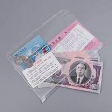 A6 budget binder clear pvc 6 ring money binder cover with cash envelop pocket transparent