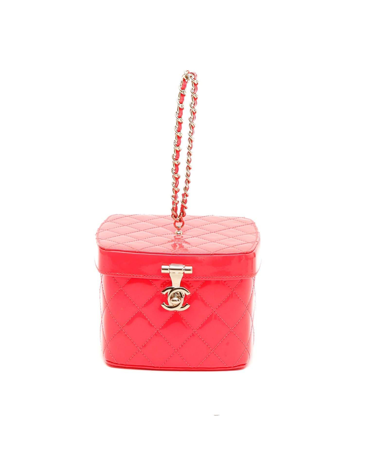 Chanel Patent Vanity Chain Bag - Red - One Size