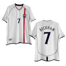 England Hjemme Retro Trøje 2002 Nr. 4 Gerrard Nr. 7 Beckham Fodboldtrøje