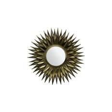 Spegel Wohnling Sun Style Metallram Rund 60 cm - Dekorplast & kakeldekor Brun