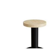 Taburet Marie, 440 mm, Massiv birk, Hvid stel
