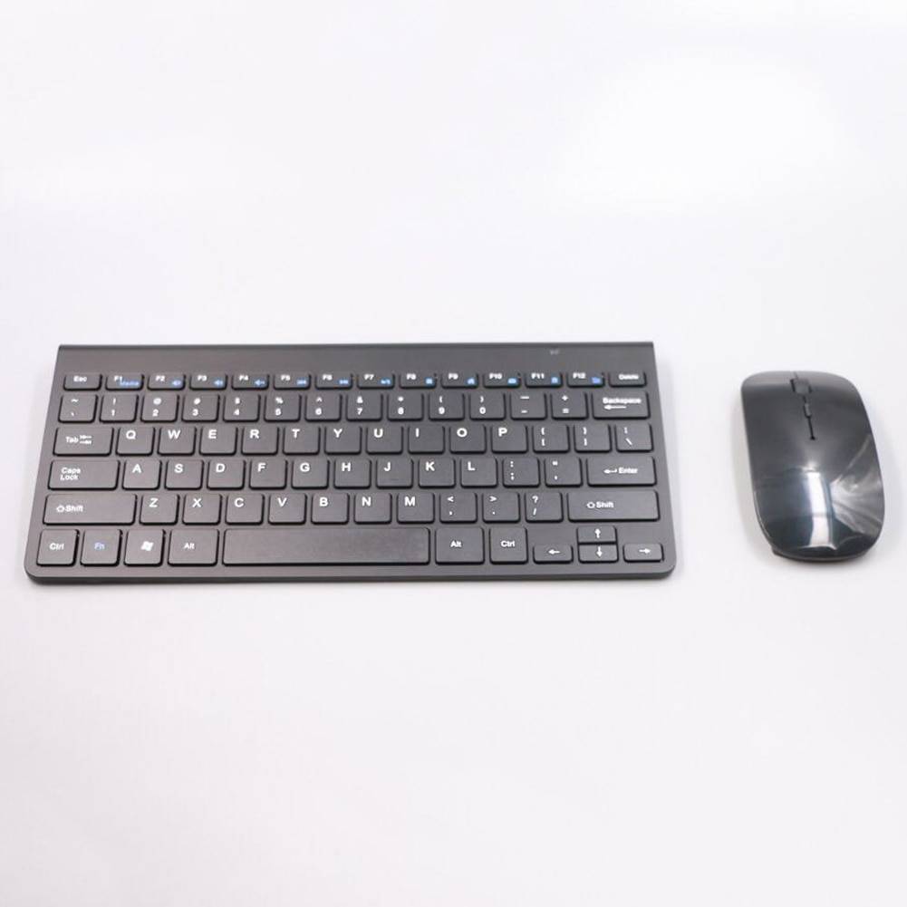 Ultratunt trådlöst tangentbord och mus set mini snygg mute kostym ergonomiskt stöd bakgrundsbelysning sax struktur knapp - Rosa guld