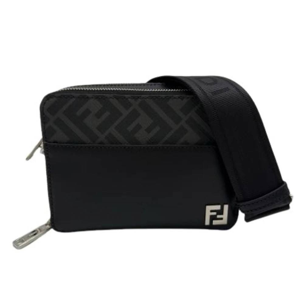 Fendi Vintage Pre-owned Pouch Skuldertaske - Vintage - Dame - Sort - ONE SIZE - Uld