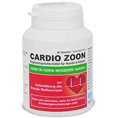 Dr. Peter Conrad e. K CARDIO ZOON | 60 Tabletten | Diät-Ergänzungsfuttermittel für Hunde und Katzen | Mit Weißdorn-Pulver