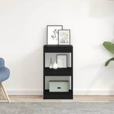 vidaXL Bogskab Sort eg 40 x 30 x 71,5 cm Konstrueret træ