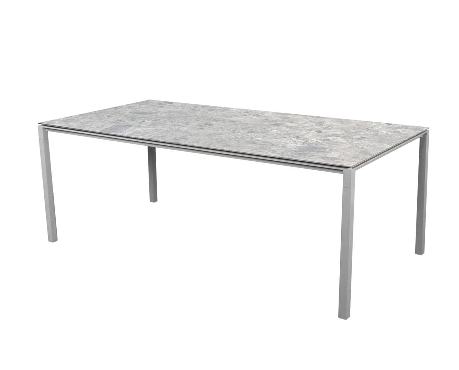 Pure Matbord 200x100 | Light Grey/Multi Colour - Grå (Light Grey Aluminium).