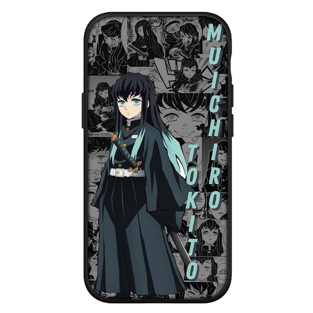 for Samsung Galaxy S25 S24 S23 S22 Ultra FE Plus A17 A37 A57 A56 A55 A06 A16 A15 A36 A26 A35 A05 A54 Case Muichiro Tokito Kamado Tanjiro Demon Slayer for iPhone 15 Plus ceil färg