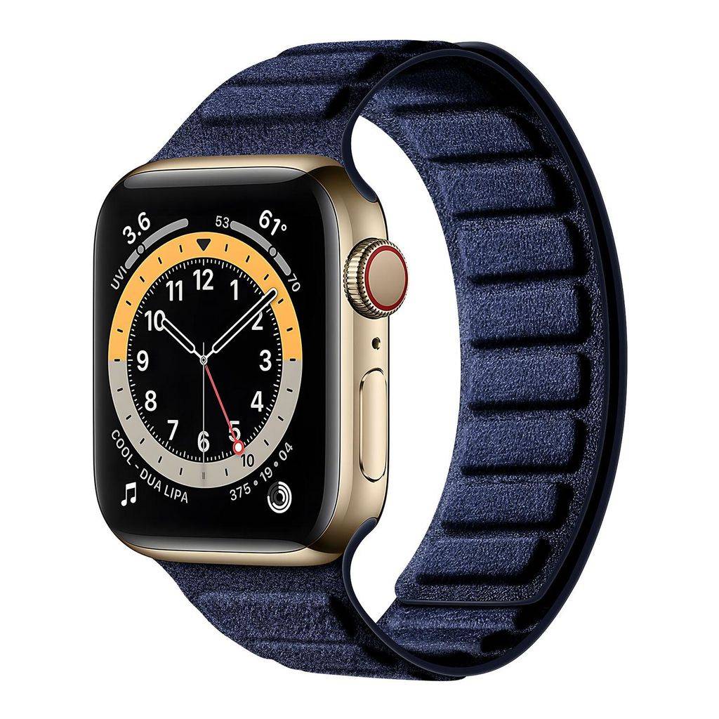 Apple Watch 49/46/45/44mm Urrem Ruskind Magnetisk - Blå