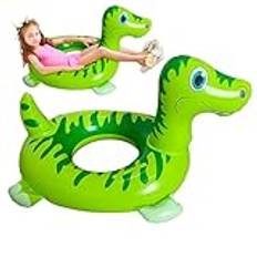 EUPSIIU Dinosaurie Shape Simring, Baby Simring, Spädbarn Pool Leksak, Strand Ring för Barn, Lämplig För Barn Sommar Utomhuspool Leksaker (grön)
