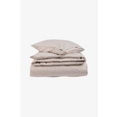 Lexington - Randigt bäddset Lyocell Flanell - Beige