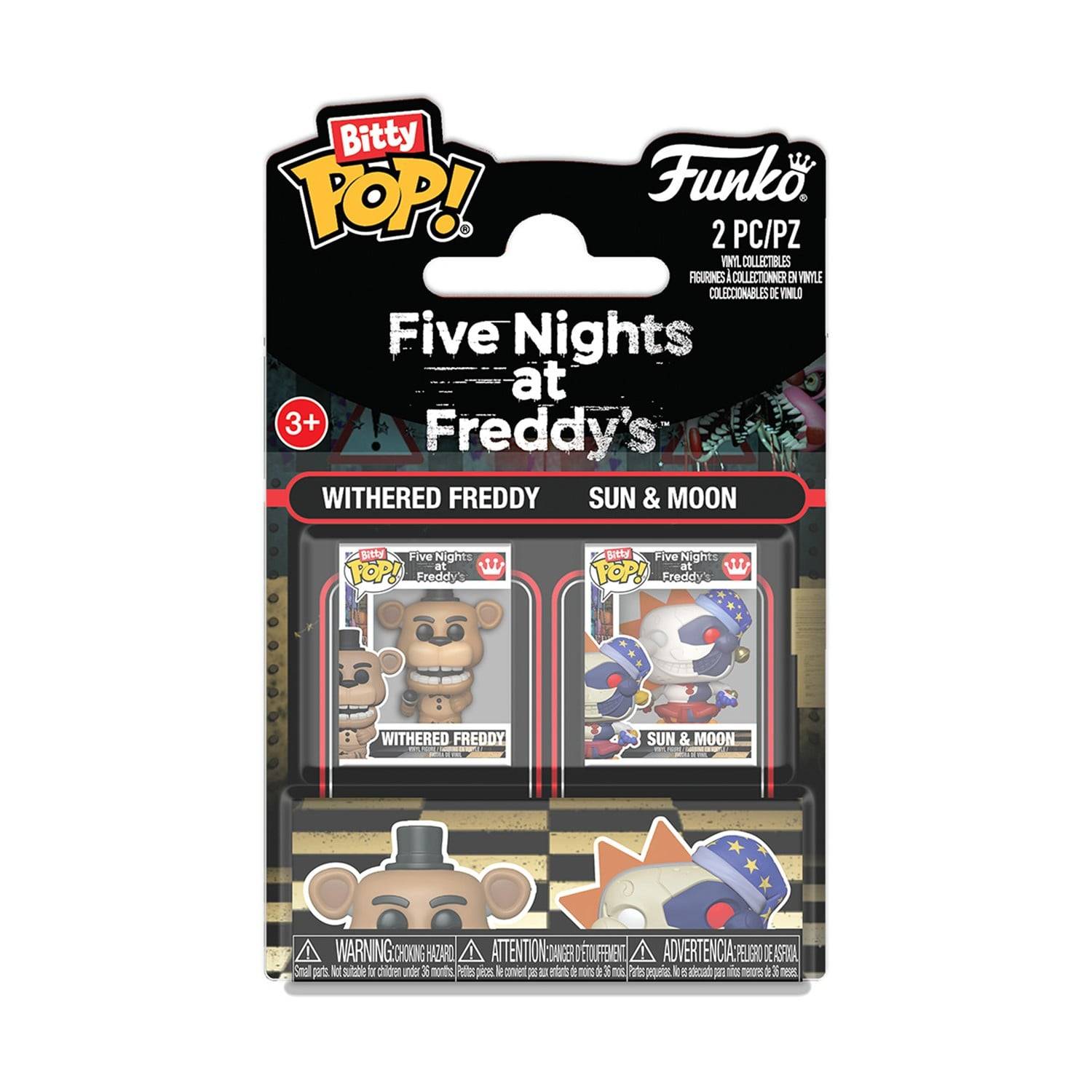 Bitty Pop! 2-Pack: Five Nights at Freddy's - Withered Freddy & Sun&Moon Vinyl Figures