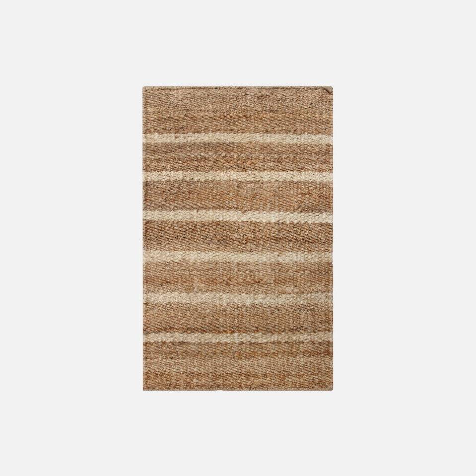Dørmåtte - Jute - Natural med hvide striber - 45x80 cm - Default Title