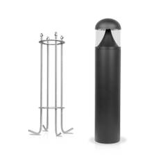 Pollare AGGE Domed Bollard PRO - 24W / 3000K/4000K, Pollare + Markstöd