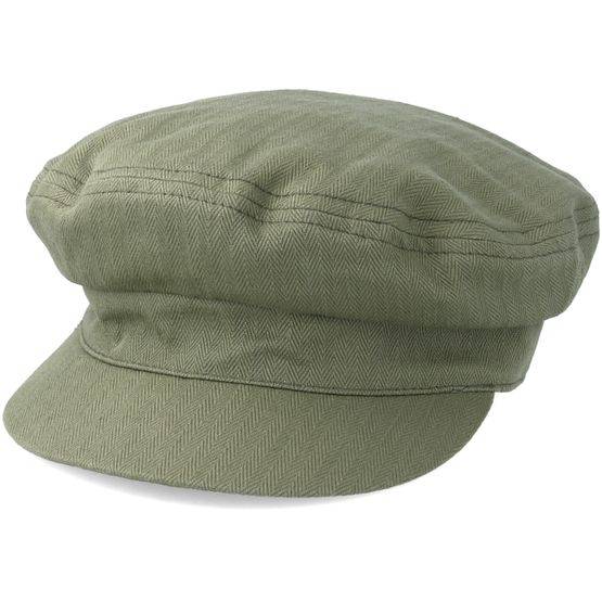 Brixton - Grön vega Keps - Kids Fiddler Olive Flat Cap @ Hatstore