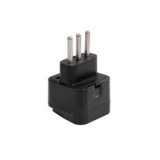 3-pin Italy Conversion Plug Universal UK/US/EU/AU to Italy Milan Chile Vatican Italian Travel Power Adapter Plug Converter Black svart