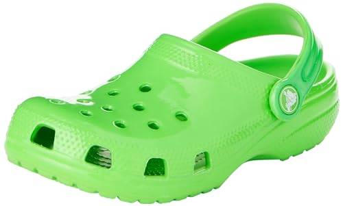 Crocs Unisex barn klassisk träsko K, Neon Highlighter Green Slime, 33/34 EU