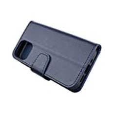 Rvelon Laddare Planboksfodral Extra Kortplats for Iphone 13 Pro | PU-Lader Material | Stottaligt Skyddsfodral for Iphone | Mobilskydd Kompatibelt Med Kameror Eller Bucklor - Blå