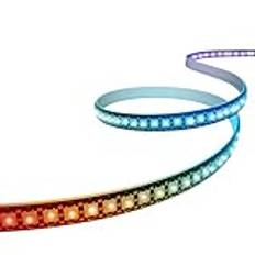 WS2812B LED Remsa, Individuellt Adresserbar 5050 SMD 256 RGBIC LED Remsa för DIY-Design och Heminredning (Svart, 144LEDs/1M)